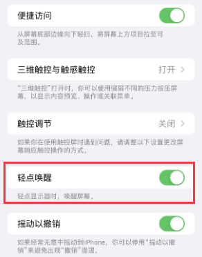 重兴镇苹果授权维修站分享iPhone轻点无法唤醒怎么办 